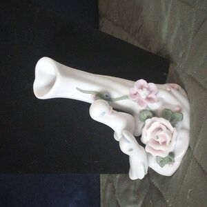 Porcelain Vase with Birds and Flowers